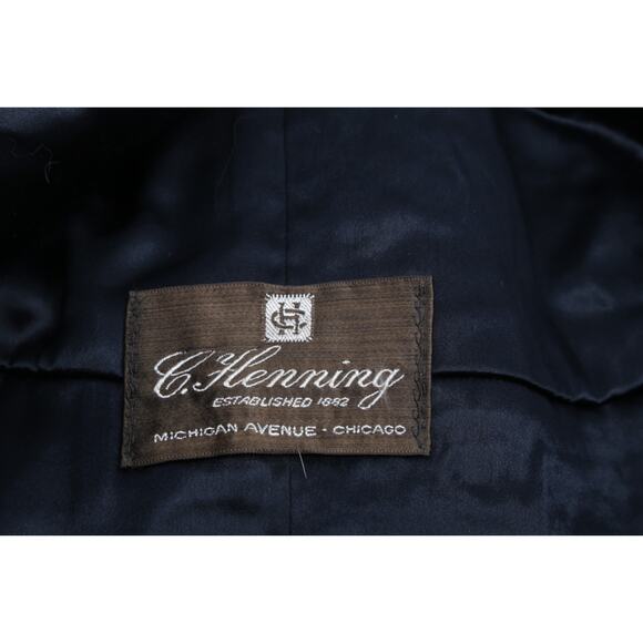 Vintage C. Henning Brown Raccoon Fur Overcoat Cape Wrap Scarf Luxury Real Fur - Picture 2 of 16